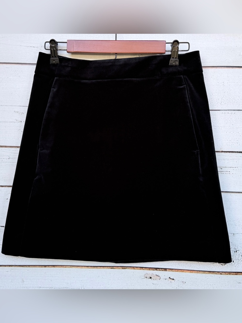 J.Crew Structured Velvet A-Line Mini Skirt with Pockets - Size 6